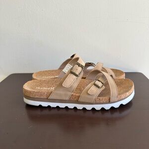 Hurley Women's Tan Angeles Slide Sandal Adjustable Straps Size 9